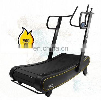 commercial use non-motorized air runner self-powered  body strong woodway foldable curved manual treadmill exercise machine