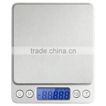 500g Digital Pocket Scale, Stainless Steel, Backlit Display, 0.01g Resolution