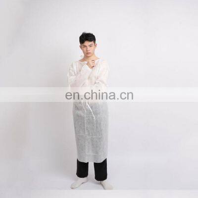 Hot sale good quality white isolation medical disposable surgical gowns