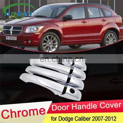Для Dodge Caliber 2007, 2008, 2009, 2010, 2011, 2012. Роскошные хромированные накладки на дверные ручки, наружные обвесы, дверные защелки, аксессуары для стилизации автомобиля