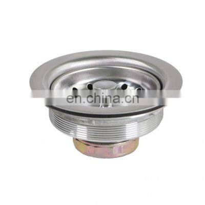 Kitchen Sink (3-1/2 Inch) Stainless Steel Drain Assembly With Strainer Basket and Rubber Stopper