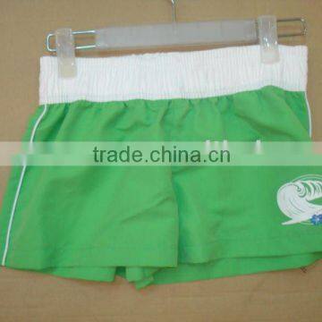 Microfiber 100% polyester girls beach shorts