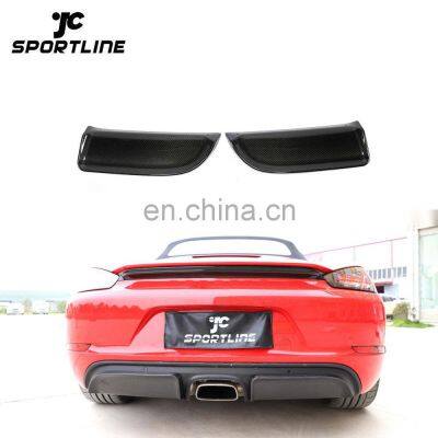 Carbon Fiber 718 Rear Diffuser Exterior Trims for Porsche 718 Boxster Cayman 2016-2018