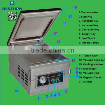 Automatic Vacuum Sealing Desktop Sealer Machine for Maximum 260mm DZ260