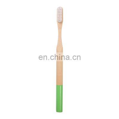 Hot Sale 100% Biodegradable Eco Friendly Round Handle Bamboo Toothbrush Color With Adult Kids photo-4
