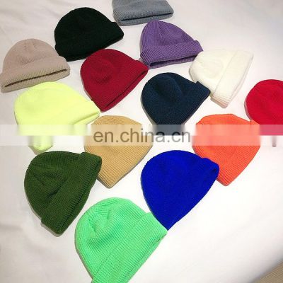 Melon fur hat Korean style landlord hat acrylic wool hat men and women couples autumn and winter knitted can be customize