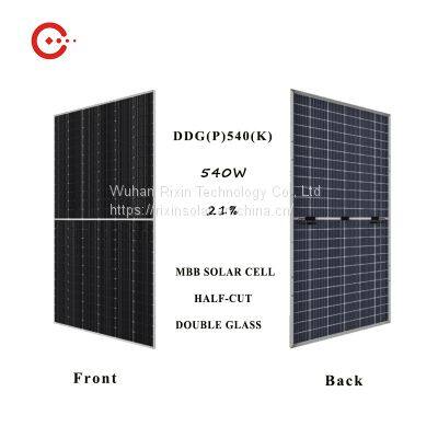 Rixin PERC PV Module 500 watt double-glass Monocrystalline 500w 540w Solar Panel