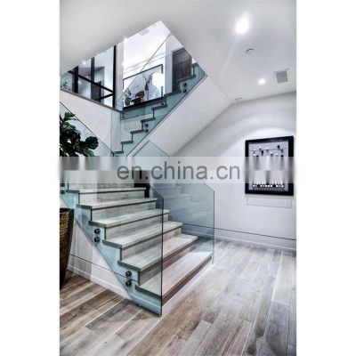 For Custom Prefab Houses Single Center Stringer Staircase Staight Stairs