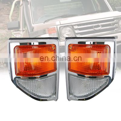 R81510-60540 and L81520-60410 Front Corner Light PAIR Chrome For TOYOTA Land Cruiser FJ75FJ70 1999-2003 Car Corner Lamp