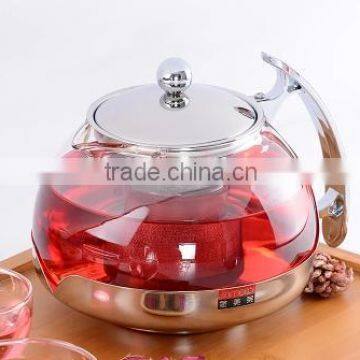 stainless steel teapot glass tea brewer