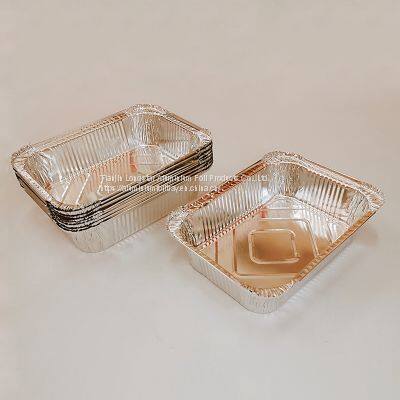 1850ml Square Deepening Tin Foil Food Grade Tableware with Lid