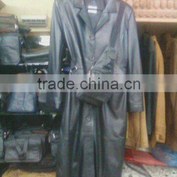 Men's Leather Long Coat