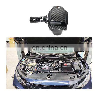 Engine Replacement High Efficiency Dry Carbon Fiber Material Cold Air Intake For Honda Civic 1.5T