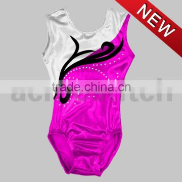 Girls Mystique Lycra gymnastic leotard. rhinestone Gymnastic leotard