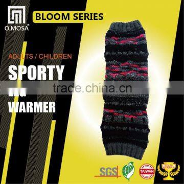 OM3264 OEM Service O.MOSA 3G Wool Fancy Yarn Sport Knit Leg Warmers Socks photo-2
