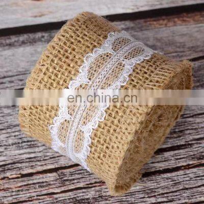 Wholesale Jute Burlap Lace Ribbon Hemp Roll Clothe photo-4