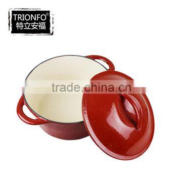 Trionfo cast iron cookware red enameled casserole