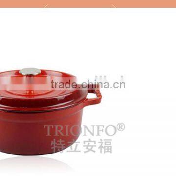 Hot sale Trionfo cast iron red enamel pot