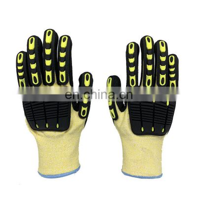 Heavy Duty  Gas Work Anti impact Gloves Nitrile Coated Cut Resistant Gloves TPR Impact Gloves