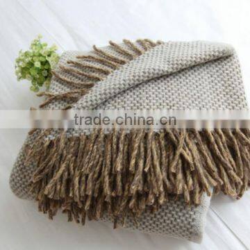 high quality luxury wool tassel blanket