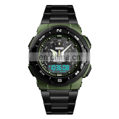 skmei 1370 new arrival men luxury sport stainless steel wrist watch OEM