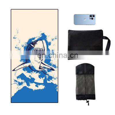 Trendy Rectangular Foldable Brand New Bath Custom Sea Thick Sand Resistant Logo Printed Beach Towel