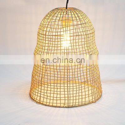 Best Selling Plastic RATTAN Wicker Lamp Cover Chinese Style Tea House Hanging Lamp