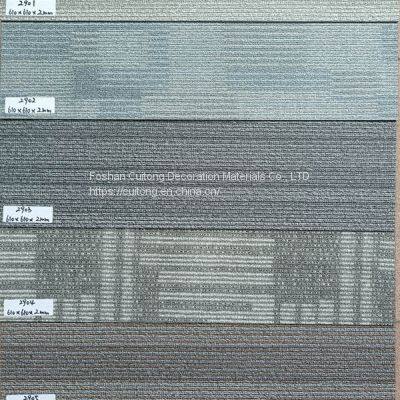 Back Dry PVC Floor Block Plastic Floor Tile Marble Floor Refurbished Straight Paving Stone Plastic Floor Carpet Pattern