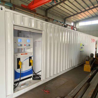 20ft 40ft Mobile Fuel Station Portable Oil Fuel StorageTank Container for Sale photo-2