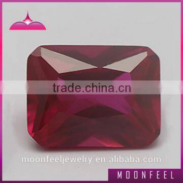 lab created ruby octagon corundum stone