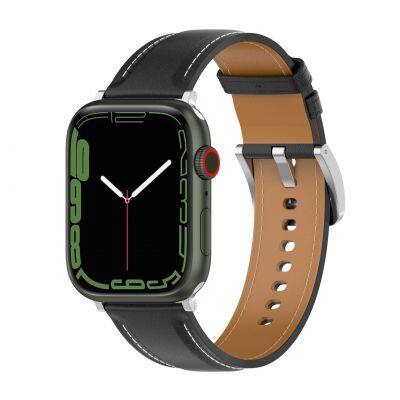 Replacement Wristband Loop Belt Bands Premium Genuine Leather Smart Watch Band Strap for Apple IWatch 8 9 7 45mm 49mm 44mm