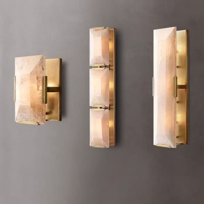 Modern Luxury Alabaster Lamp​ Hotel Wall Sconce Artdecolite Lighting photo-2