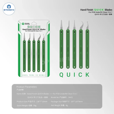 2UUL DA22 CPU BGA Chip Separation Tool With 5 Interchangeable Blades photo-5