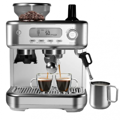 Electric Semi-Automatic Espresso Grinder Coffee Maker for Home
