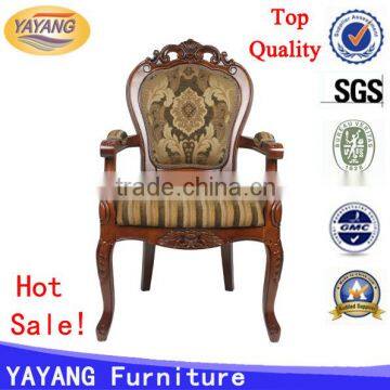 French Solid Wood Dining Antique Carved Back Chair for Restaurant Used Dining Chair photo-5