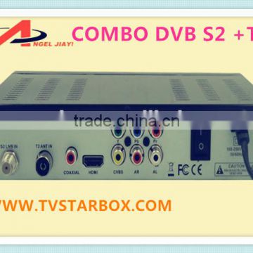 cheap combo v8 dvb s2+t2 satellite receiver