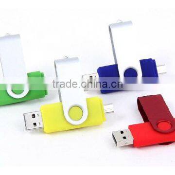 Red / Yellow 1gb / 2gb / 4gb Swivel Metal OTG Flash Drive