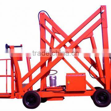 Hydraulic mounted crank lift platforms