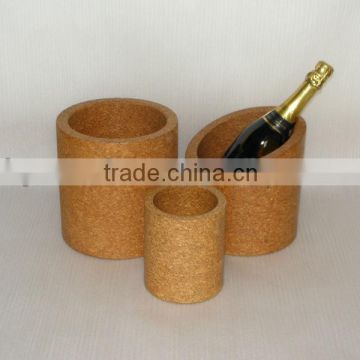 Cork champagne cooler/cork wine cooler/cork ice bucket