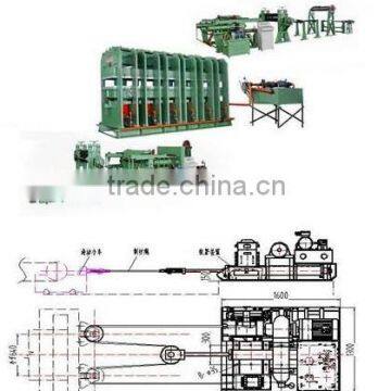 Large plate vulcanizer for conveyor belt