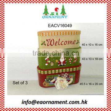 Set of 3 pcs christmas painting box