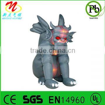 Inflatable scary grey gargoyle festive Halloween decoration