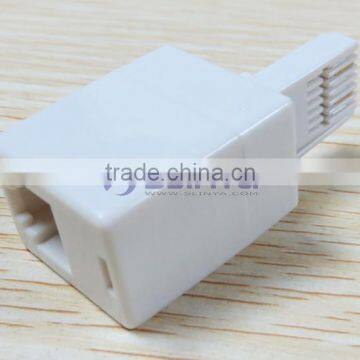 US RJ11 Telephone Socket to UK BT Plug Telephone Adapter