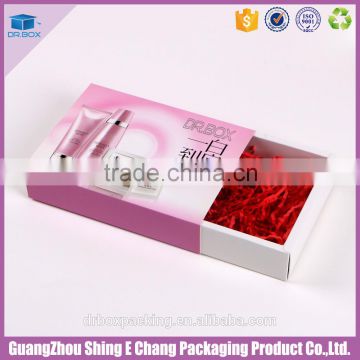 Drawer box style paper printing cosmetic box packing