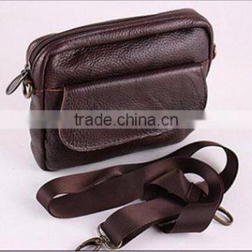 Wholesale new fashion genuine leather men wallet short style shoulder bag