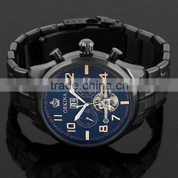 Men's Classical Automatic Wrist Watch Luxury Automatic Watches Real Leather Watch High Quality WM372 photo-5