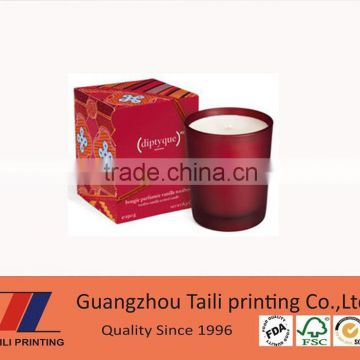 Offset printing cardboard candle packaging box