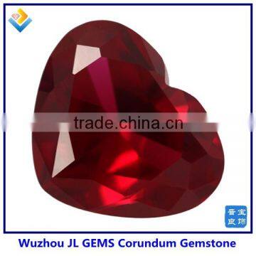 synthetic red ruby gemstone heart shape 5# ruby prices