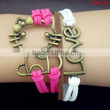 CB8151 hello kitty,love antique alibaba express leather bracelet china supplier