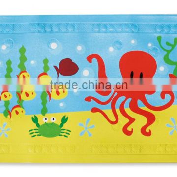 PM1810 Anti-slip Printing Cartoon PVC Bath Mat Baby Bath Mat with Suction Cups